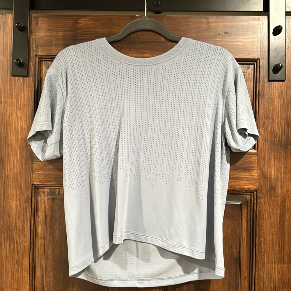 lululemon athletica Light Blue Short Sleeve Tee